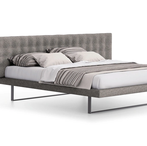 Letto Maya con testiera imbottita di Spagnol Mobili