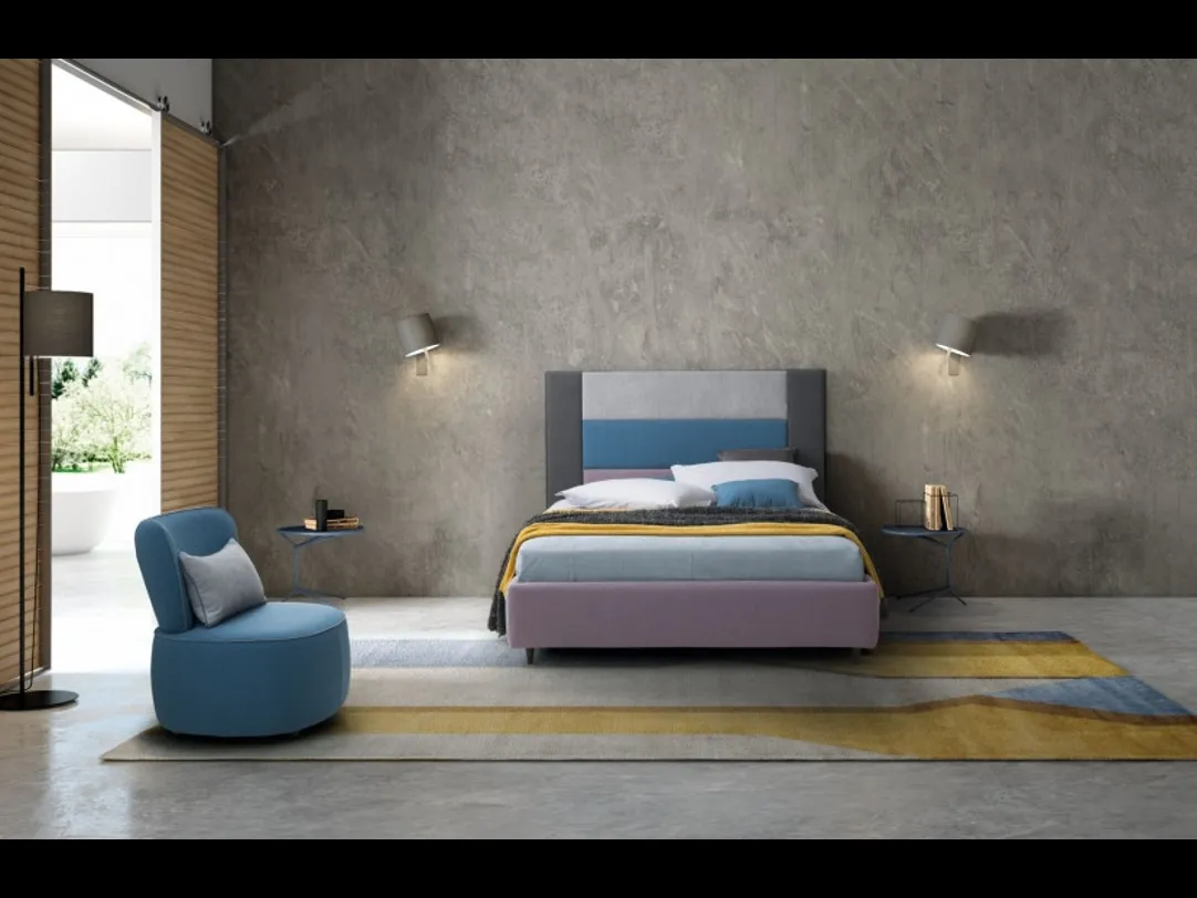 Letto singolo con testiera modulare Ground di Le Comfort