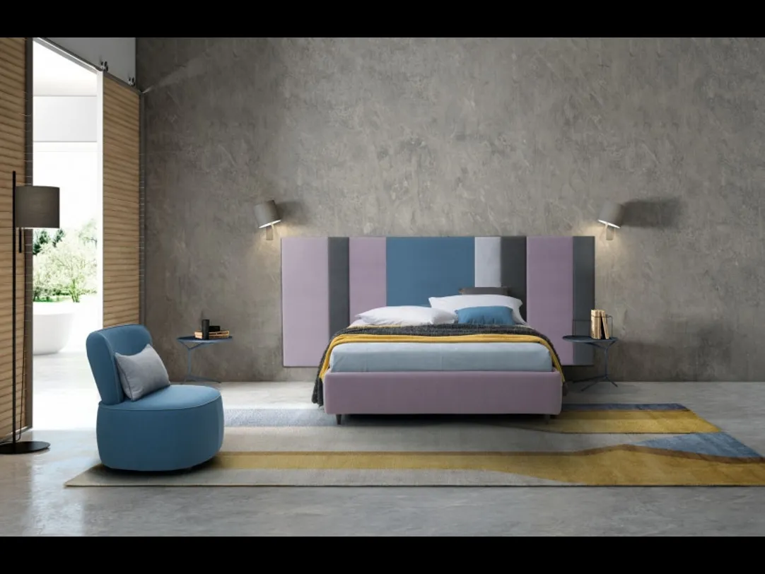 Letto singolo con testiera modulare Ground di Le Comfort