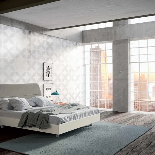 Letto con testiera Ego di Spagnol Mobili