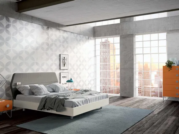 Letto con testiera Ego di Spagnol Mobili