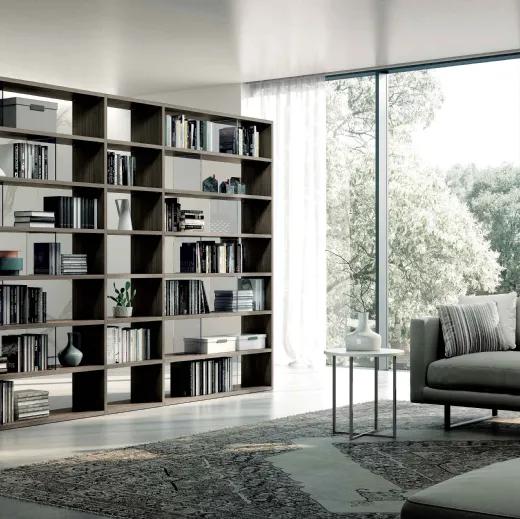 Libreria bifacciale divisoria Vega Day Maxi in melaminico di Spagnol Mobili