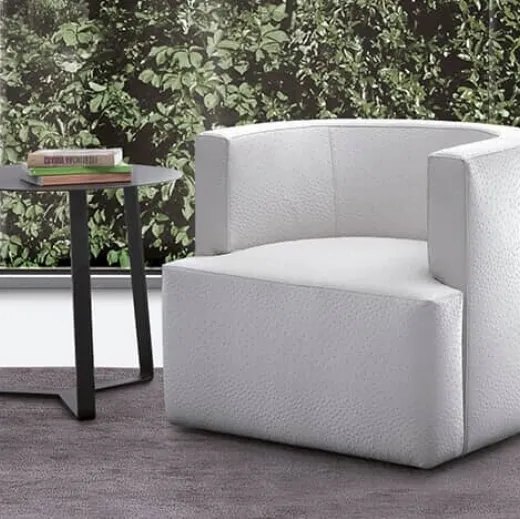 Poltroncina in pelle Mood di Barzaghi Salotti