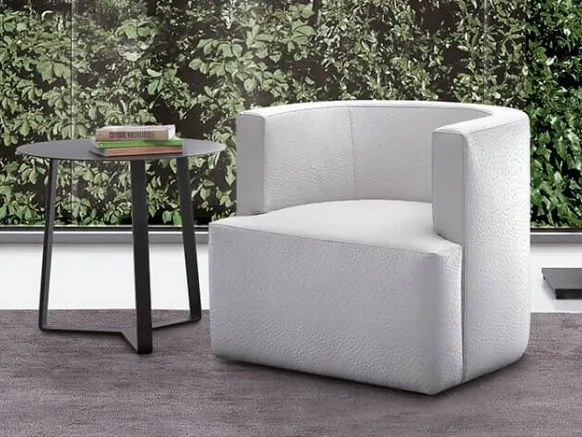 Poltroncina in pelle Mood di Barzaghi Salotti