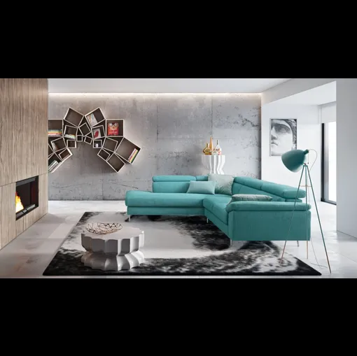 Divano angolare in tessuto Greta di Le Comfort