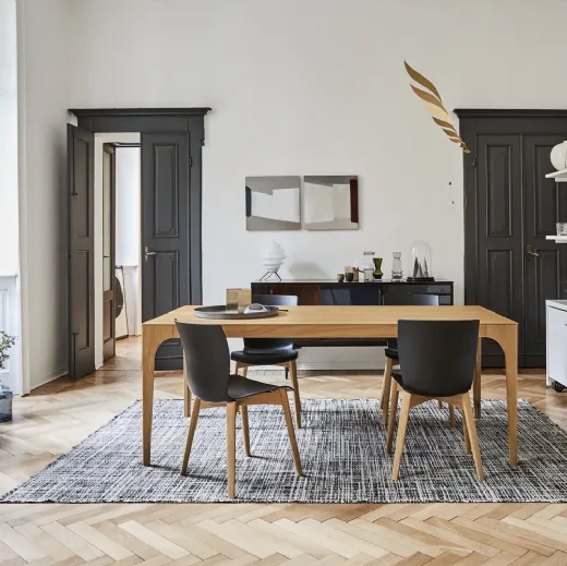 Tavolo allungabile in rovere naturale Cargo di Colico