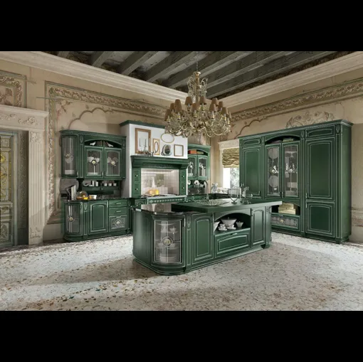 Cucina Classica Gold Elite con isola di Home Cucine