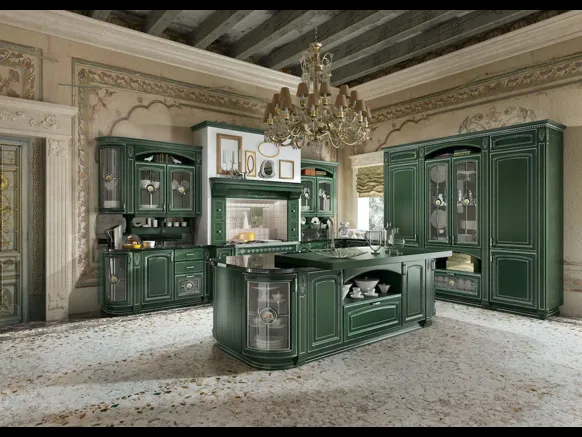 Cucina Classica Gold Elite con isola di Home Cucine