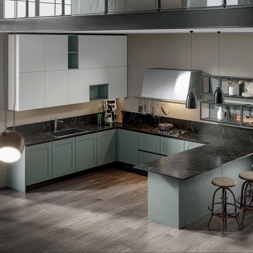 Cucina Classica Olimpia con penisola di Home Cucine