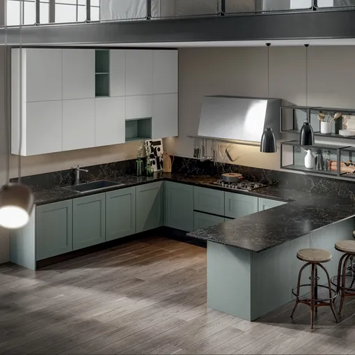 Cucina Classica Olimpia con penisola di Home Cucine