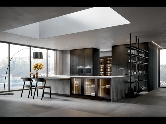 Cucina Moderna Aura con penisola di Home Cucine