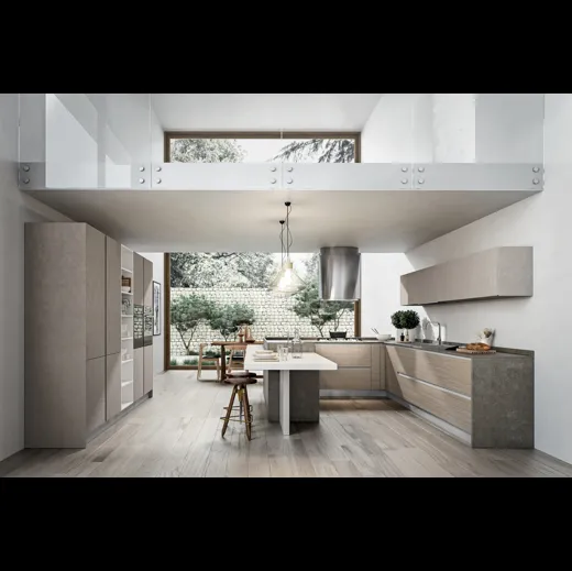 Cucina Moderna Cartesia con penisola di Home Cucine