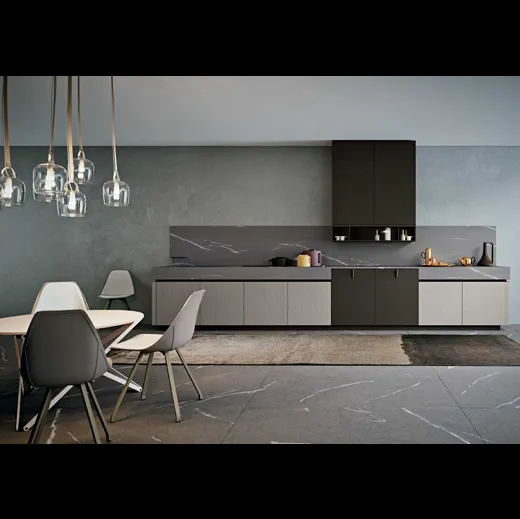 Cucina Moderna Area 22 Gola lineare in essenza Rovere e laccato opaco di Dibiesse