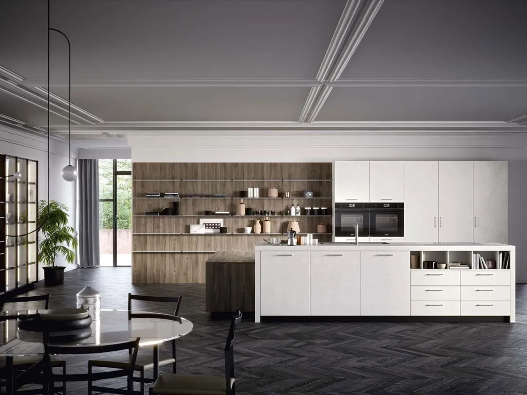 Cucina Moderna Emporio Maniglia con isola di Dibiesse