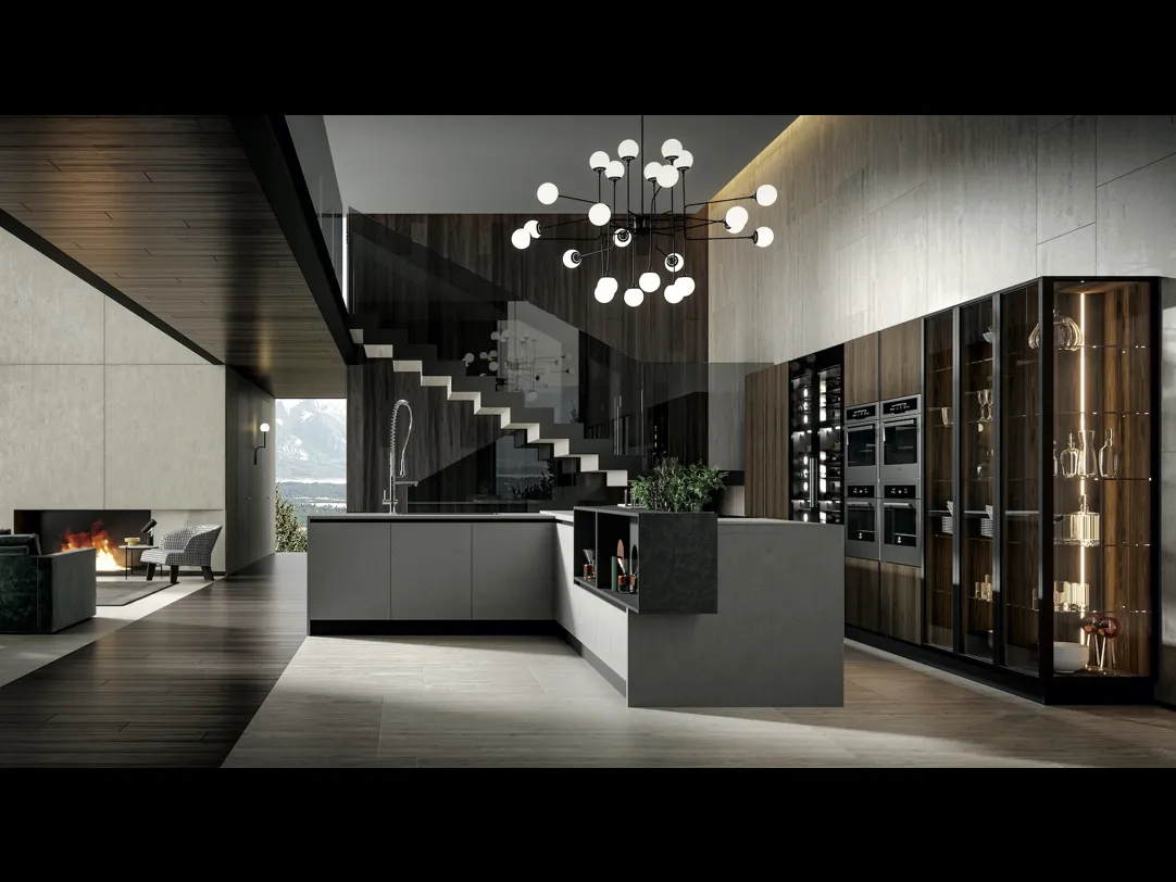 Cucina Moderna Genesi con isola di Home Cucine