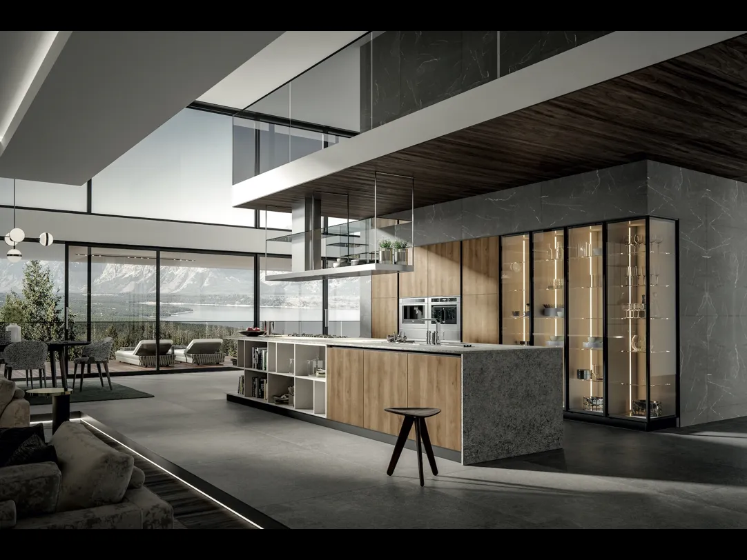 Cucina Moderna Genesi con isola di Home Cucine