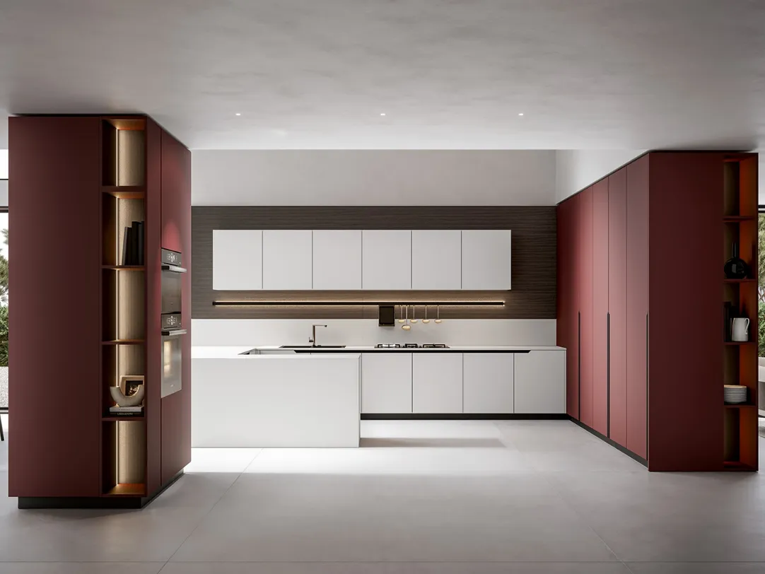 Cucina Moderna Infinity con penisola di Home Cucine