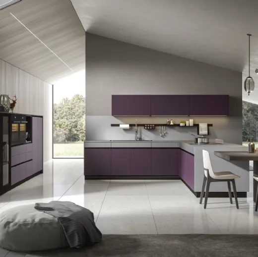 Cucina Moderna Logos con penisola di Home Cucine
