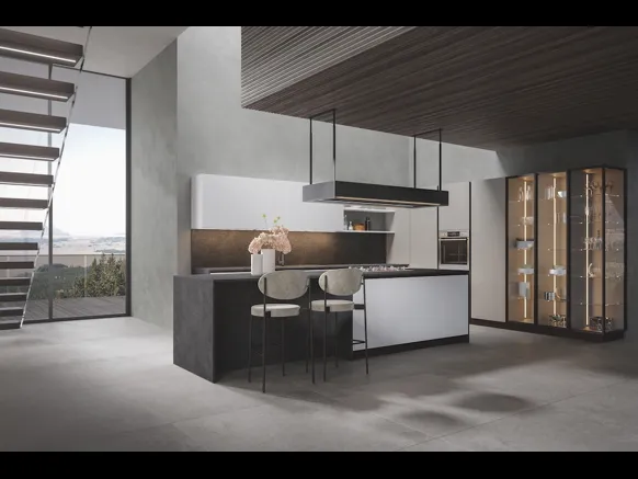 Cucina Moderna Palù con isola in PVC di Home Cucine