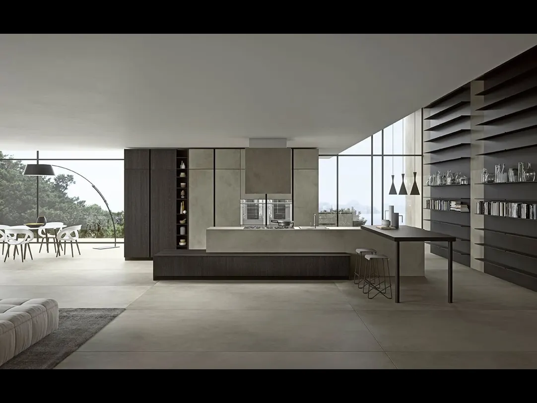 Cucina Moderna Vestimi con isola di Dibiesse